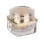 1 Stück 30g Hochwertige, Nachfüllbare Acryl Kosmetikflaschen mit Schraubverschluss und PP-Innenbehälter – Reise-Nachfüllbare Jar Pot für Make-up, Gesichtspflege, Augencreme, Halterung, Probenverpackung, Aufbewahrung (Transparent+Gold)