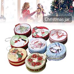 Zhanwang17 Round Candy Jar，Cookie Jar Candy Box Childrens Gift For Christmas Tree Decoration