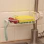 Küchenregal, Gewürzregal- Küchenarmaturen Ablaufregal, Schieberegal für Geschirrtücher Ball-Spüle Lagerrack für Gewürzglas, Dose, Flasche und mehr Multifunktionales Besteckregal Lagerrack (Farbe: Schwarz)