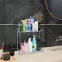 Mehrstufiger Küchen- und Badezimmer-Aufbewahrungsschrank, 2 Ebenen, großer Größen-Spülregalhalter für Gewürzbehälter-Regal-Ständer