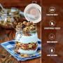Glass Jar Set 4 Piece Wide Mouth Kitchen Preserving Storage Jars with Airtight Lids for Cereal Cookies Sugar & Coffee (16.9oz 25.7oz 33.8oz 50.7oz) Masthome