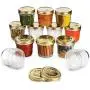 Bormioli Quattro Stagioni Wide Mouth Mason Jars 6 ? Ounce Glass Jar with Metal Airtight Lid Canning Jar for Jam, Jelly, Honey, Great Pickling, Preserving, Meal Prep, Food Storage, Salad Jar (12 Pack)