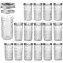 Glasbehälter 12 OZ, VERONES Marmeladen Gläser mit Standarddeckeln, Ideal für Marmelade, Honig, Hochzeitsschuhe, Duschgeschenke, Babybrei, 15er Pack