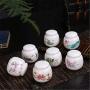 Ceramic Mini Trumpet Tea Jar Puer Tea Tank Portable Tea Storage Box Gift Box Kitchen Storage Tank Porcelain Cans Exquisite Jars,pingyuyinghexiang