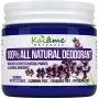 Kaiame Naturals Natural Deodorant (Lavendar) with Activated Charcoal Powder, All Natural and Organic Ingredients, No Aluminum, Parabens, or Phthalates