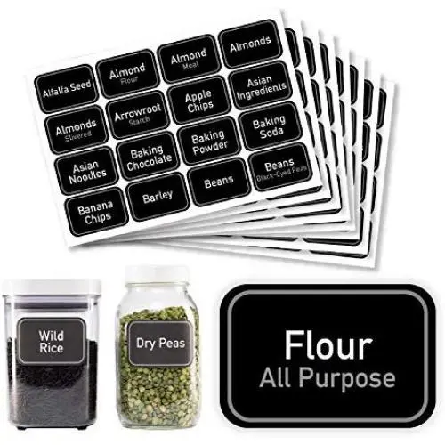 AllSpice 208 Preprinted Water Resistant Bulk Pantry Labels Set AllSpice 208 Preprinted Water Resistant Bulk Pantry Labels Set