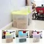 Yagaga Food Storage Airtight Pantry Containers, Food Storage Container Transparent Plastic Sealed Fresh-Keeping Storage Jar Food Storage Organization 4/Set (Pink)