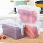 LoCbaT- 1 Pcs Refrigerator Storage Box Transparent Container Organizer Sealed Food Fruits - Jars Boxes Bottles Jars Boxes Shock Trooper Storing Shelves Refrigerator Rectangular Stora