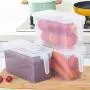 Kühlschrank Lagerbox Transparente Behälter Organizer Versiegelte Lebensmittel Früchte - Gläser Boxen Flaschen Gläser Boxen Störtezeuger Lagereinheit Kühlschrank Rechteckige Lagereinheit