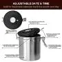 Stainless Steel Coffee Canister, 22.8 oz Airtight Coffee Storage Containers with Built-in CO2 Gas Vent Valve & Date Tracking Wheel & Scoop, Vacuum Storage Jar Keep Coffee Sugar Tea Fresh(Sliver,Large) Stainless Steel Coffee Canister, 22.8 oz Airtight Coffee Storage Containers with Built-in CO2 Gas Vent Valve & Date Tracking Wheel & Scoop, Vacuum Storage Jar Keep Coffee Sugar Tea Fresh(Sliver,Large)