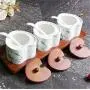 Mini Spice Jars Creative marbled kitchen ceramic seasoning jar set Mini Spice Jars Creative marbled kitchen ceramic seasoning jar set