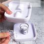Large Plastic Boxes for Food, Transparent Storage containers Square Durable Sealed jar Herbs Pot Pack of 2-D 800mlx2