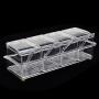 IETONE Seasoning Box 4 Piece Separable Stainless Steel Ring Acrylic Box - Storage Container Condiment Jars -Cruet with Cover and Spoon