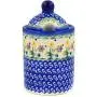 Bouteille en céramique polonaise de 15 cm avec couvercle et décor floral printanier + Certificat d'authenticité Bouteille en céramique polonaise de 15 cm avec couvercle et décor floral printanier + Certificat d'authenticité