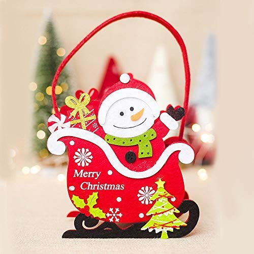 Best Quality Brand Cute Santa Claus Deer Bear Snowman Christmas Candy Bag Can Decor, Christmas Felt Stocking - Christmas Reindeer Fabric, Christmas Shirt, Funny Socks Men, Snowmen Heads