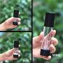 3PCS Airless Pump Bottle-Empty Refillable Black Airless Vacuum Pump Cream Lotion Make Up Bottle Toiletries Liquid Container Lightweight Leak Proof & Shockproof Travel Container (50ML)