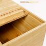 Food Jars & Crocks Storage Rice Barrel Household Rice Storage Box 10kg 15kg Kitchen Grain Storage Insect Moisture-proof Storage Box Wood Large Capacity Rice Barrel