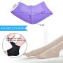 Moisturizing Socks, 3 Pairs-Moisturizing/Gel Heel Socks for Dry Cracked Heels, Open Toe Socks, Ventilate Gel Spa Socks to Heal and Treat Dry, Gel Lining Infused with Vitamins (Blue, Purple, Black)