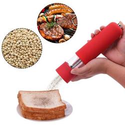 JUSTDOLIFE Pepper Grinder Salt Shaker Plastic Battery Operated Pepper Mill Salt Grinder for Home