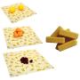 Beeswax Food Wraps,3pcs Reusable Food Storage Wax Wrap,Eco-Friendly Washable, Food Fresh Keep Cover (Banana)