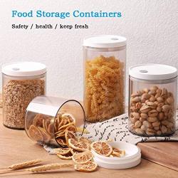 Cereal Storage Containers Dispenser Cookie Jar Plastic with Lids Airtight Bpa Free Large, Food Storage Containers for Kitchen Pantry Organization Canister Candy Bulk, 3-Pieces (Size : 600mL)