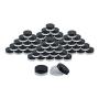 50 Empty, Clear, 3 Gram Plastic Pot Jars, Cosmetic Containers, with Lids. (3 Gram - 50pk, Black)