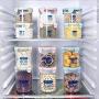 Yl Ly Food Storage Kitchen Plastic Fresh-Keeping Sealed Cans Milk Powder Cans Grain Storage Jars Home Snack Food Storage Box Light Blue 600Ml Two Sets