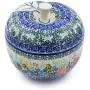 Poltierental aus Ton, 4? Zoll (10 cm) Apfelform, von Ceramika Artystyczna (Spring Butterfly Theme) – Limitierte Auflage + Echtheitszertifikat