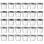 Slime Jars With Lids - 4 Ounce Clear Plastic Jars Containers With Screw On Lids - Refillable Round Empty Plastic Slime Storage Containers for Kitchen & Household Storage - BPA Free (30 Pack)