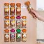 Weoto 3pcs Kitchen Spice Gripper, Spice Wall Rack, 20 Jar Cabinet Storage Holder Wall Plastic Storage Rack for Home, Kitchen