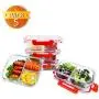 BlueHills Premium Glass Meal Prep Containers with Red Snap Locking Lids Glass Food Containers BPA-Free Microwave Oven Freezer Dishwasher Safe (4.5 Cups, 36 Oz. (G003 Three Compartments) BlueHills Premium Glass Meal Prep Containers with Red Snap Locking Lids Glass Food Containers BPA-Free Microwave Oven Freezer Dishwasher Safe (4.5 Cups, 36 Oz. (G003 Three Compartments)