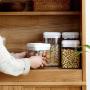 Cookie Jar Cereal Coffee Storage Containers Jar Plastic with Lids Airtight Bpa Free Large, Food Storage Containers Jar for Kitchen Pantry Organization Canister Candy Bulk, 3-Pieces