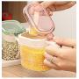 Wall Mount Seasoning Box Set, Clear Glass Spice Storage Canister With Airtight Lids And Spoons Reusable Spice Jars-2 Pcs