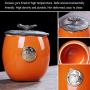 Keramikbehälter für Wohnzimmer und Küche, Porzellan Dekoration Behälter für Tee, Zucker, dekorative Accessoires (Farbe: Orange, Größe: 9,29 x 9,21 x 1,5 cm)