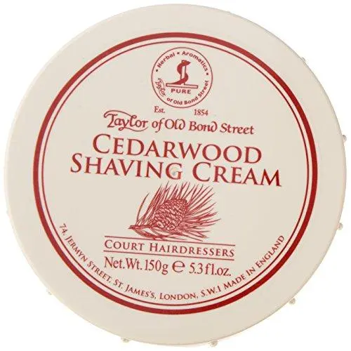 Taylor of Old Bond Cedarwood Shaving Cream, 0.33 Pound