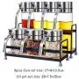 Ensemble de Condiments de Cuisine, Lot de Boîtes de Sel Ménager, Pots à Huile, Boîte de Rangement avec Étagère - Pots à Épices en Verre Transparent Ensemble de Condiments de Cuisine, Lot de Boîtes de Sel Ménager, Pots à Huile, Boîte de Rangement avec Étagère - Pots à Épices en Verre Transparent