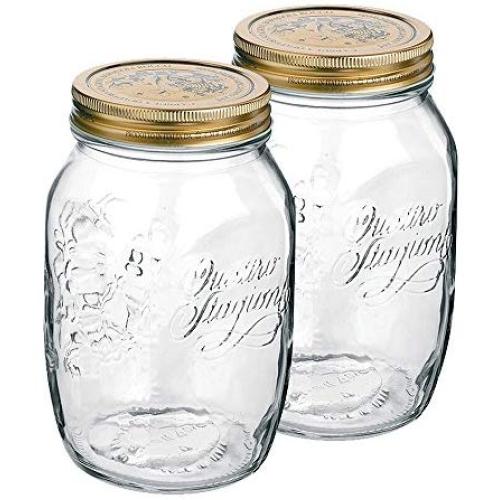 Shelf Floating Lead-free Glass Storage Jar Sealed Jar Kitchen Storage Tank Fresh Storage Bottle 1000ml 2. (Size : A)