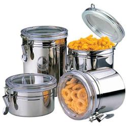 Stainless Steel Food Storage Containers Coffee Beans Sealed Cans Snack Storage Tanks Food Jars Canisters Home Kitchen Sugar Powder Tea Airtight Canister Food Storage Holder Kitchen Organizer Supplies