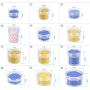 FidgetKute 16~20 Pack Clear Plastic Bead Storage Container Jars with Round Screw-Top Lids 20Pack/30ml
