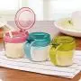Kitchen Food Storage Jar Airtight Food Storage Kitchen Glass Jar Moisture-Proof Home Multi-Purpose Jam Bottle Cruet Green Cruet Jar Glass