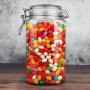 Dsxnklnd 1250ML Plastic Square Clip Top Storage Jar with Airtight Seal Lid Food Candy Container Spice Organizer