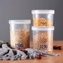 Plastic Sealed Jars, Kitchen Household Grain Storage Tanks, Storage Seasoning/Coffee/Oatmeal