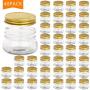 Encheng 5 oz Wide Mouth Mason Jars,Clear Glass Jars with Lids(Golden),Small Spice Jars for Herb,Jelly,Jams,Wedding Favors,Shower Favors,Baby Foods,Mini Canning Jars for Kitchen Storage 40 Pack …