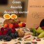 Beeswax Wrap Assorted 3 Pack, Eco Friendly Reusable Food Wraps, Sustainable Plastic Free Food Storage - 1 Sm, 1 Med, 1 Lg