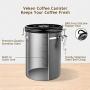 Conteneur à Café Veken, Acier Inoxydable, Étanch, avec Suiveur de Date et Cuillère pour les Graines, les Poudres, le Thé, la Farine, les Céréales, le Sucre, 22OZ, Gris Conteneur à Café Veken, Acier Inoxydable, Étanch, avec Suiveur de Date et Cuillère pour les Graines, les Poudres, le Thé, la Farine, les Céréales, le Sucre, 22OZ, Gris