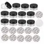 12 Pièces Pots Crème Ronds en Plastique Transparent avec Couvercles Noirs et 12 Films Adhésifs pour Échantillons Crème, Ombre Yeux, Poudre pour Ongles. 12 Pièces Pots Crème Ronds en Plastique Transparent avec Couvercles Noirs et 12 Films Adhésifs pour Échantillons Crème, Ombre Yeux, Poudre pour Ongles.