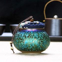 ETERLY Creative Ceramic Tea canisters,Exquisite Tea Caddy Coffee Sealed Storage Jars Sugar Bowl for Home Gifts-A 9x7cm(4x3inch) (Color : A, Size : 9x7cm(4x3inch))