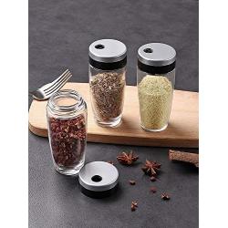 100ML Transparent Glass Seasoning Jar Household Kitchen Utensils Seasoning Tank Salt Pot With Lid Seasoning Storage Jar Condiment bottles