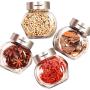 Glass Food Storage Containers with Lids Set of 4 Mini Kitchen Canisters Airtight Honey Pot