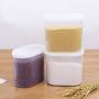 HOMELUNY Pack of 2 Kitchen Cereal Storage Container Jars Home Plastic Food Moisture Proof Airtight Jars Storage Containers for Candy, Cookie, Rice, Sugar,Flour,Snacks Keeping Food Dry & Fresh